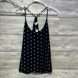 LOFT Black and White Backless Camisole